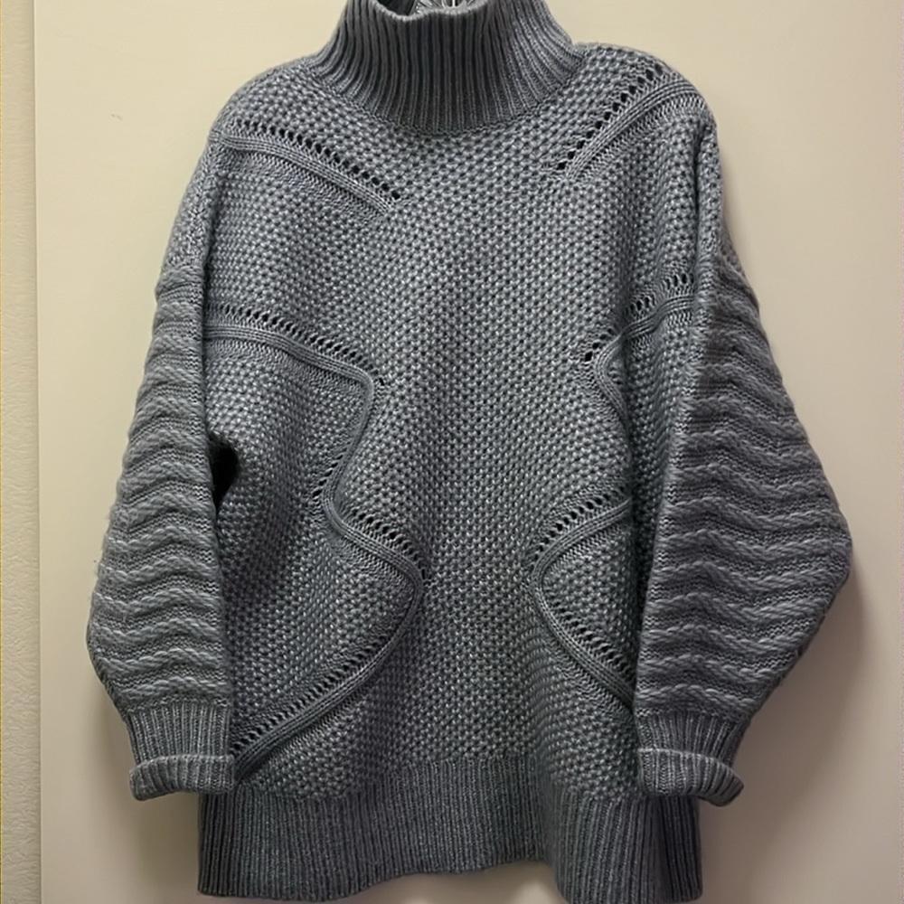 NWOT REISS High Neck Oversized Open Knit Sweater/Jumper Size: M
